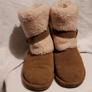 Plush lined winter rain boots